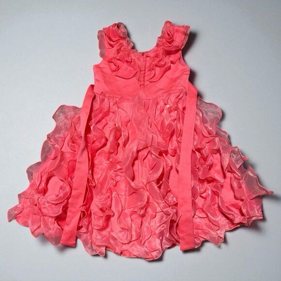 Richie House Dress Girls Size 5/6 Ruffle Party Blue Pink Formal Wear Lot of 2 - Picture 3 of 9